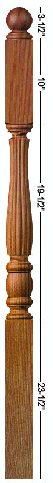 R-5545 Utah Classic Reeded Newel Post
