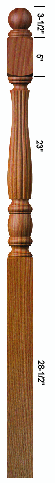 R-5560-5760 Utah Classic Landing Newel Post