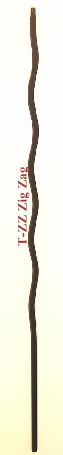 TZZ Zig Zag Iron Baluster