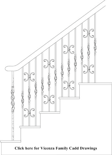 Vicenza Balustrade with double Scrolls and Single Ribbons