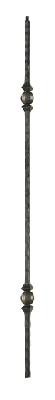 1062 Hammered Double Knuckle/Ball Solid Iron Baluster