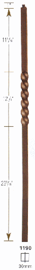 1190 Single Twist Iron Newel Post