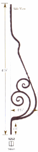 1252 Scroll Belly Baluster