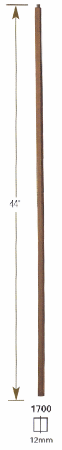 1700 Plain Square Bar Iron Baluster