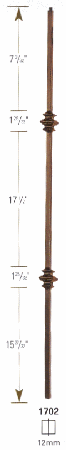 1702 Double Knuckle Iron Baluster
