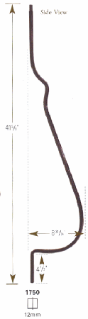 1750 Plain Belly Baluster Iron Baluster