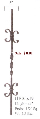 2.5.19 Double Butterfly Raw Iron Balusters
