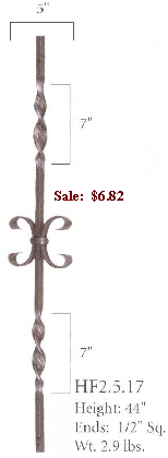 2.5.17 Single Butterfly Raw Iron Balusters