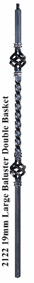 2122RC 19mm Extra Large Baluster, Double Basket