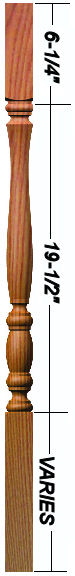 2300_911  Class 1-3/4" Square Top Baluster