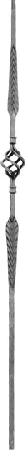 2515 Feather & Basket Iron Baluster