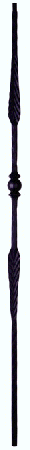 H-IB2543 Forged Single Ball & Feathers Iron Baluster