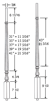 2715  OCTAGON BALUSTER DETAIL