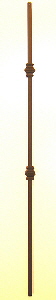 2G61 5/8-inch Double Knuckle Baluster