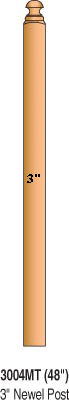 3004 Mushroom Top Contemporary Newel Post