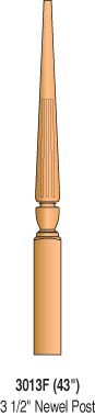 3013F Fluted Pin Newel