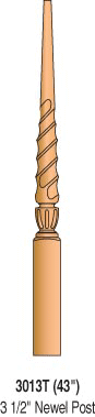 3013T Twisted Pin Newel Post