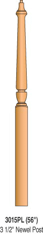 3015PL Plain Pin Top Newel Post