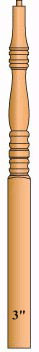 3500PT Pin Top Hampton Newel Post