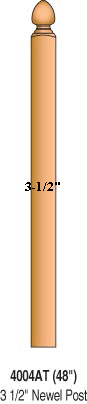4004 Acorn Top Newel Post