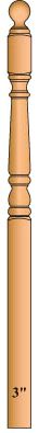 4010BTS Ball Top Short Series Newel Posts