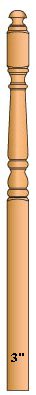 4010MTS Short Turned Mushroom Top Newel Posts