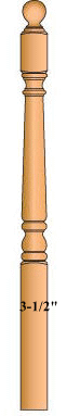 4020BT or 4022BT 56" Colonial Newel Post