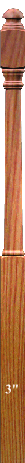 4042B 3" X 54" Starting Colonial/Contemporary Newel Post