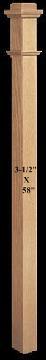 4075 Intermediate Landing Boxed Newel Post