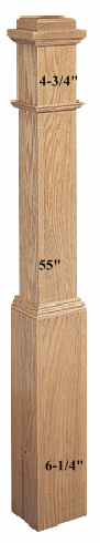 4091  Boxed Newel Post