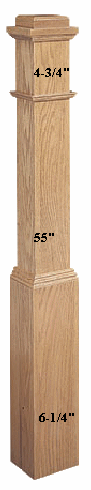 4091  Boxed Newel Post