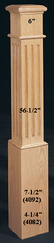 4092 Fluted Boxed Newel Post