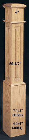 4093 Paneled Boxed Newel Post