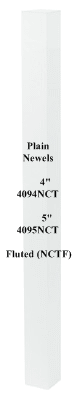 4094NCT or 4095NCT Newel Post Blank primed