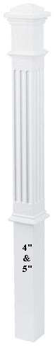 4094 Fluted Boxed Newel Post