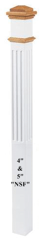 4094 Stain Primed Boxed Newel Post