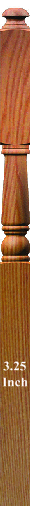 4186-13 60" Intermediate Landing Newel Post with  13" center turning and 14-1/2" face