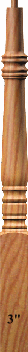 4500PT 3-1/2" Pin Top Hampton Newel Post