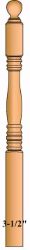 4500BT Hampton Ball Top Newel Post