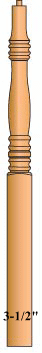 4500PT Hampton Pin Top Newel Post