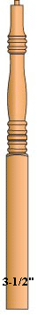 4500PT Hampton Pin Top Newel Post