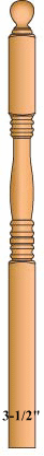 4500BT Ball Top Hampton Landing Newel Post