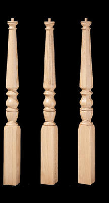 1800's Collection Pin Top Newel Posts