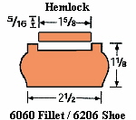 6060 Hemlock Fillet with 6206 Hemlock Shoerail