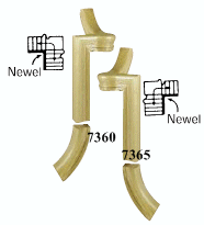 7360 Left Hand & 7365 Righ Hand 2 Riser Goosnecks with Caps