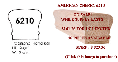 6210 American Cherry Handrail