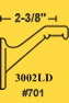 3002 Light Duty Wall Rail Bracket