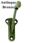3002HD Wall Rail Bracket, Antique Brass