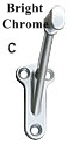 3002HD Wall Rail Bracket, Bright Chrome
