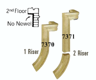 7370 1 Rise Left Hand & 7371 2 Rise Left Hand Goosenecks, no cap